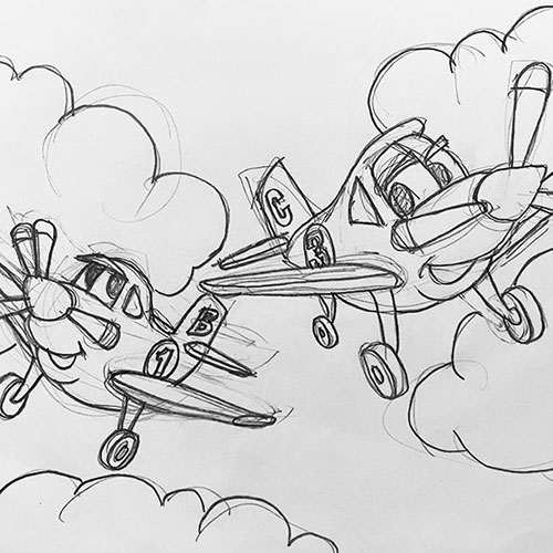 Image of Sketch for Grandkids' Coloring Pages