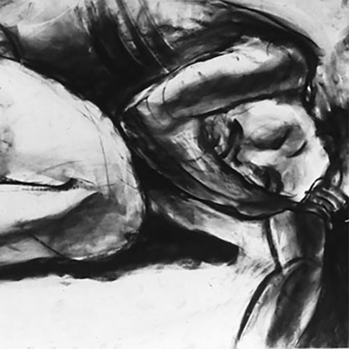 Image of Self Portait in Charcoal