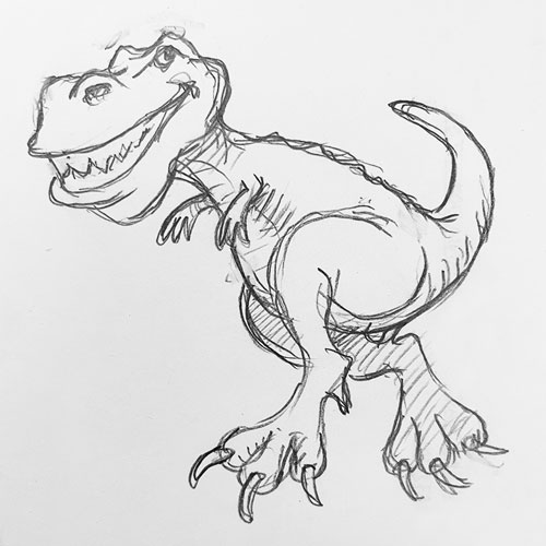 Image of Sketch for Grandkids' Coloring Pages